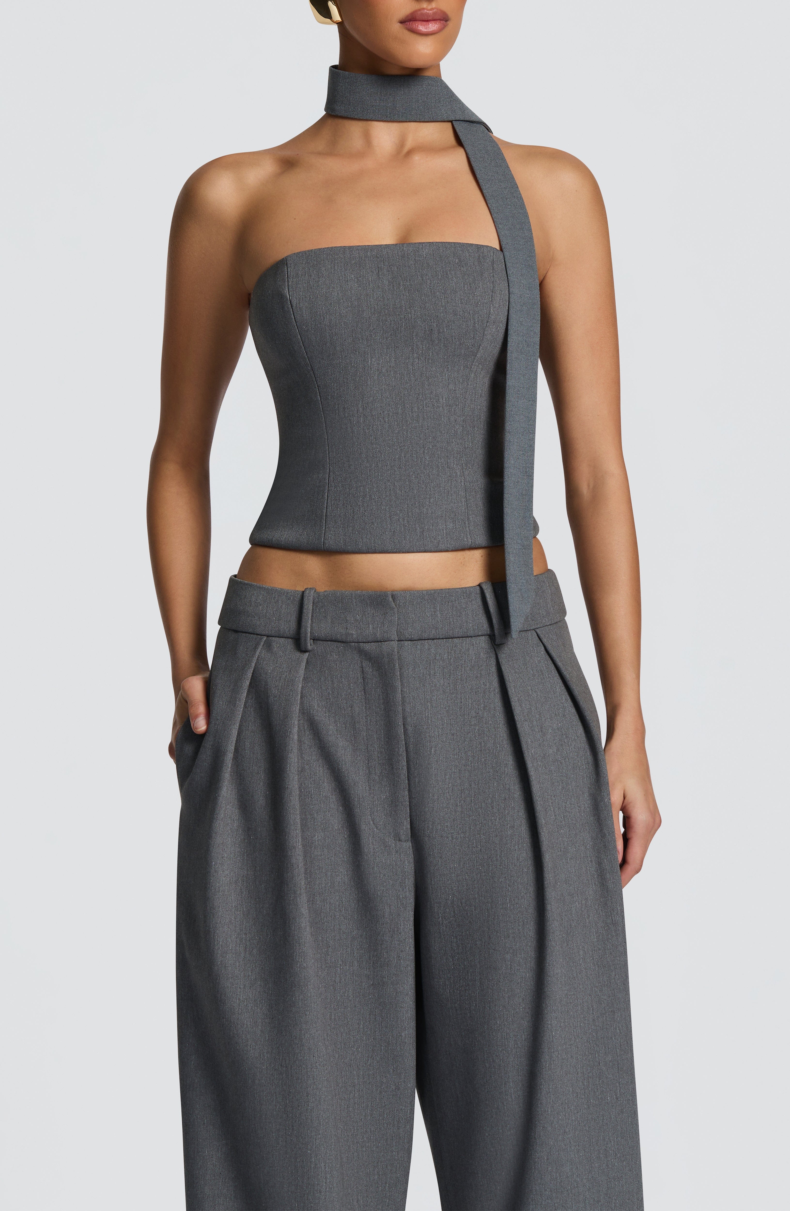 Vinnie Grey Marl Scarf