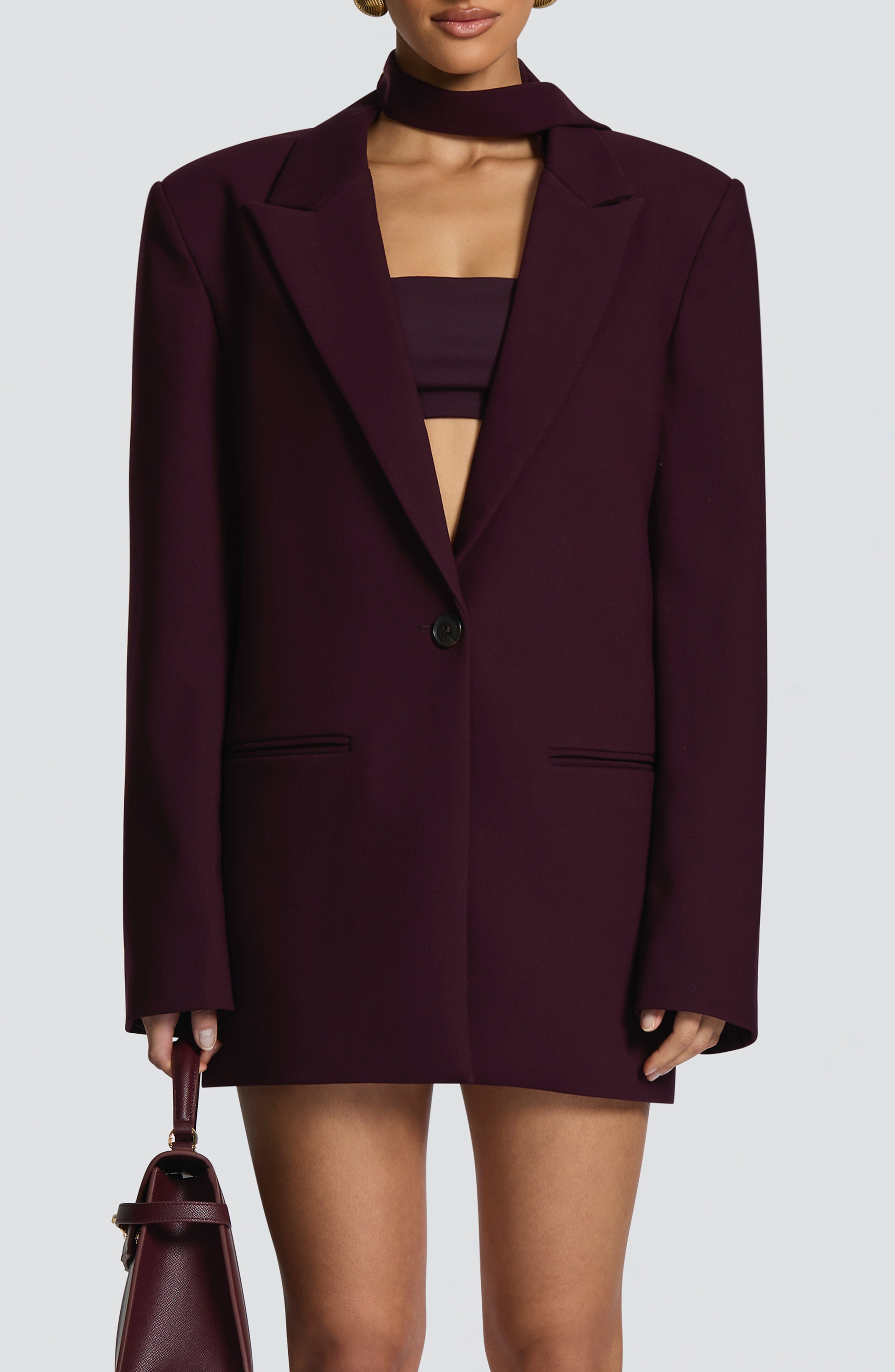 Vinnie Plum-Colored Scarf