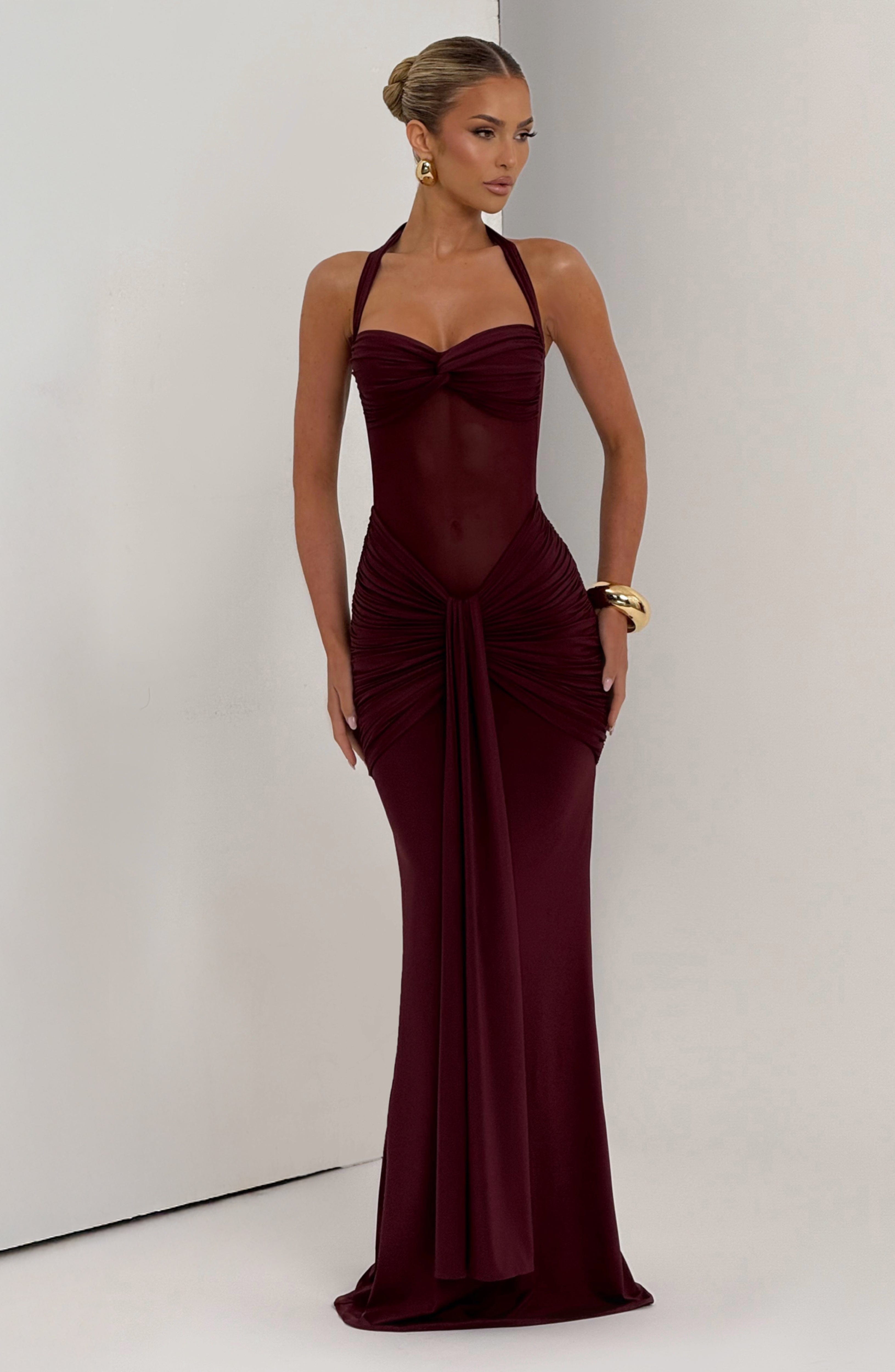 Cherry Lacquer Vixen Maxi Dress