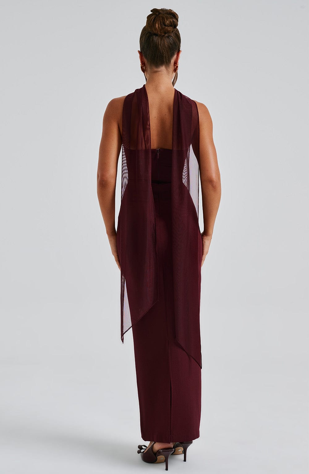 Yulia Cherry Lacquer Maxi Dress
